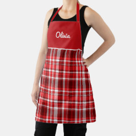 Delantal Fundido rojo y blanco