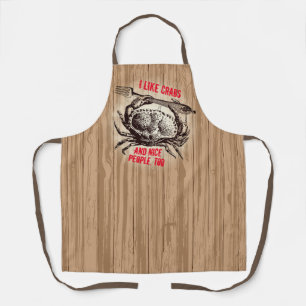 Delantal Funerosos cangrejos de mariscos cocinando