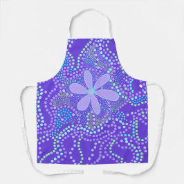 Delantal Funky Flower Purple Apron