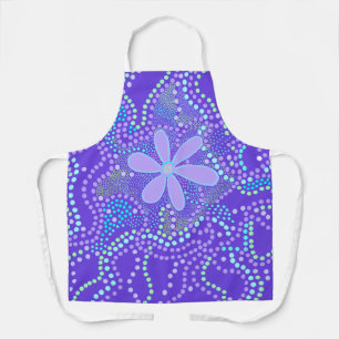 Delantal Funky Flower Purple Apron