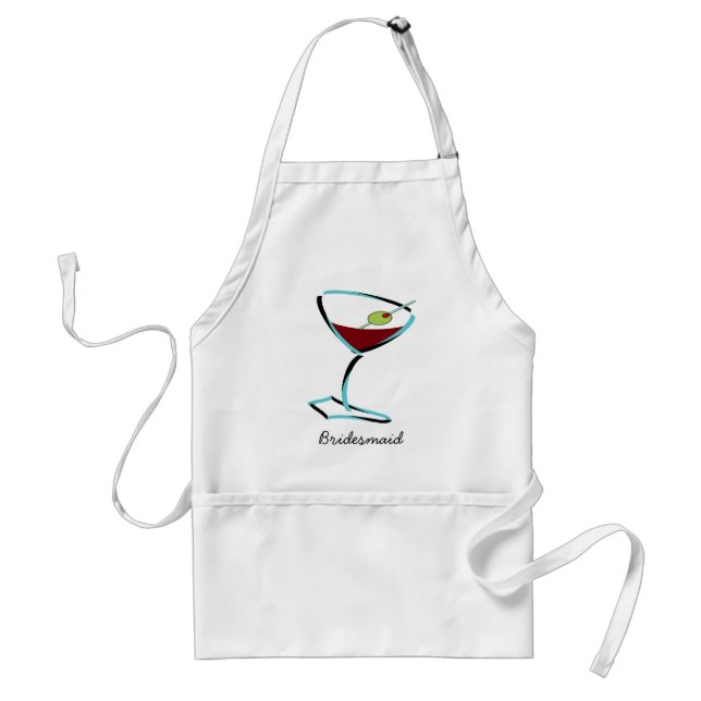 Delantal funky martini aqua (Frente)