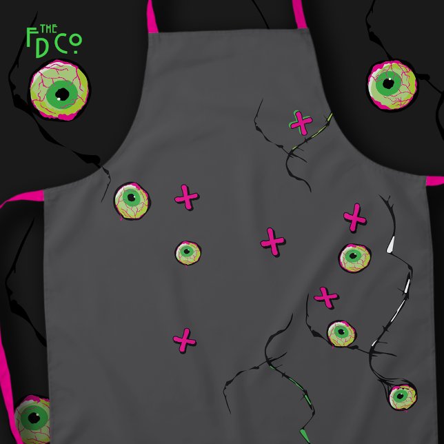 Delantal Funky Scary Cute Divertido Zombie Bits (Subido por el creador)