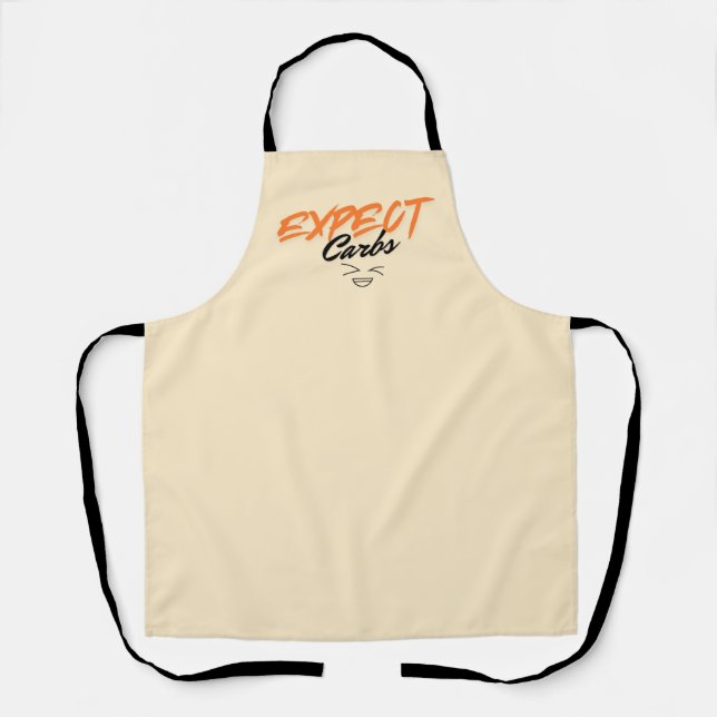 Delantal Funny Apron Expect Carbs! Chef Gift (Anverso)