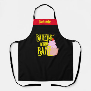 Delantal Funny Apron personalizado - Baker's se va a hornea