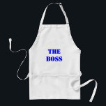 DELANTAL  FUNNY APRONS, EL JEFE<br><div class="desc">¡Quién discutiría con la persona que usaba esto! Cambie el texto haciendo clic en personalizar. Otros productos en nuestra tienda sólo hacen clic en twocompany. Reino Unido. com</div>