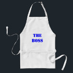 DELANTAL FUNNY APRONS, EL JEFE<br><div class="desc">¡Quién discutiría con la persona que usaba esto! Cambie el texto haciendo clic en personalizar. Otros productos en nuestra tienda sólo hacen clic en twocompany. Reino Unido. com</div>