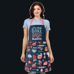 Delantal Funny Baking Pun Cute Pastry Chef Patrón Baker<br><div class="desc">Divertido y genial delantal para hacer la cocina más divertida. Regalo personalizado para la familia y amigos que aman cocinar, cocinar y probar una nueva receta en la cocina. Personalizar la redacción para que se ajuste a su ocasión. Puede utilizar la Herramienta de diseño para cambiar aún más el tipo...</div>