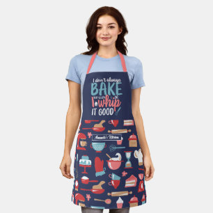Delantal Funny Baking Pun Whip It Good Retro Baker Pattern