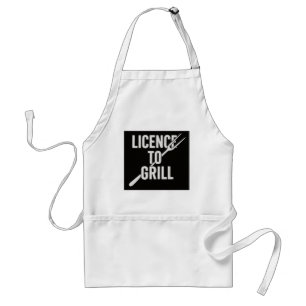 Delantal Funny BBQ Apron - Licencia para Grill