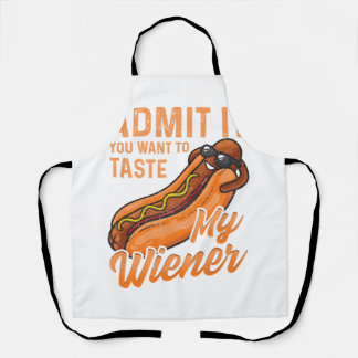 Delantal Funny BBQ Weiner Admite Que Quieres Saber Mi Wei
