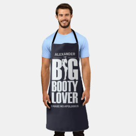 Delantal FUNNY Big Booty Lover en NEGRO