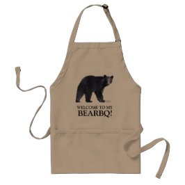 Delantal Funny Black Bear Barbecue Apron
