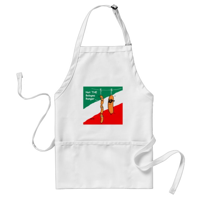 Delantal Funny Bologna italiana Hot Dogs Personalizado Art  (Frente)