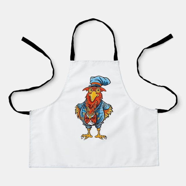 Delantal Funny Bossy Personalizado Rooster (Anverso)