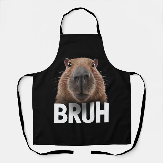 Delantal Funny Capybara Bruh (Anverso)