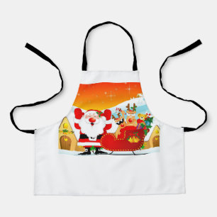 Delantal Funny Cartoon Santa Claus