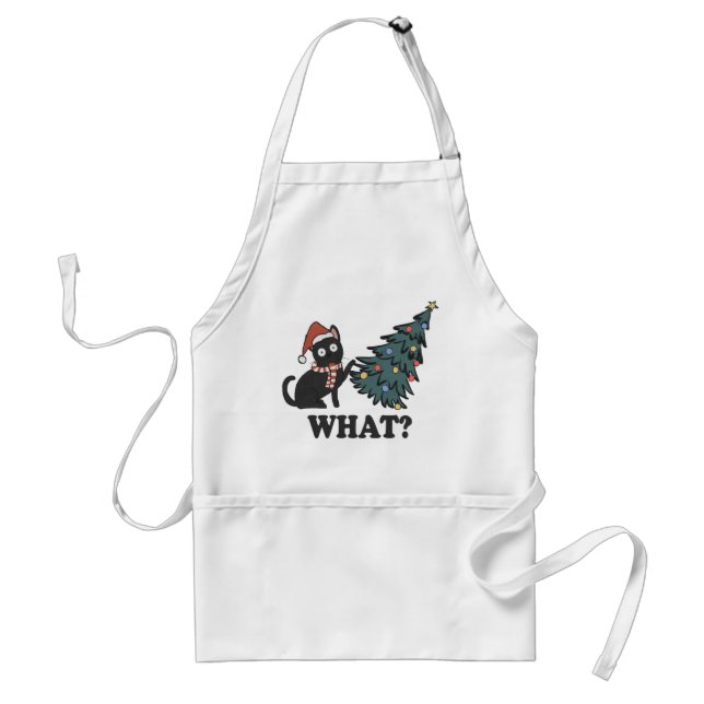 Delantal Funny Cat Navidades Standard Apron (Frente)