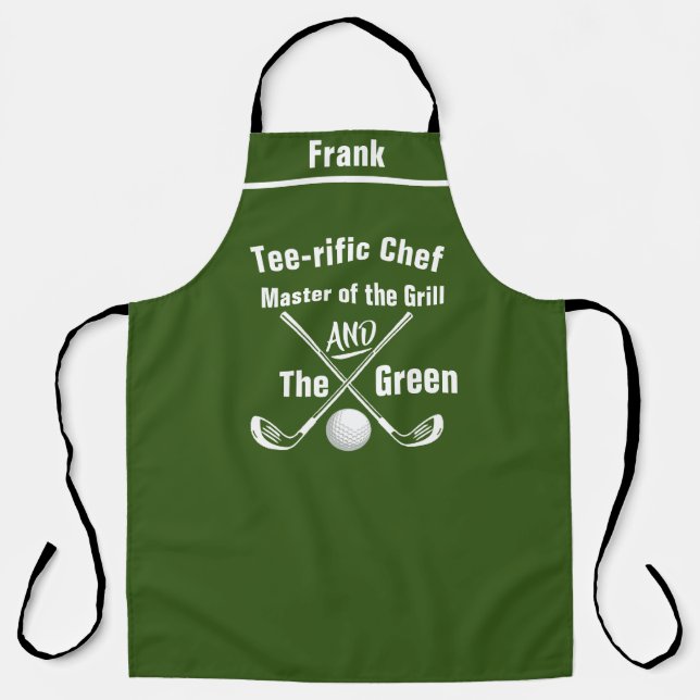 Delantal Funny Chef Golf Apron - Puntas personalizadas (Anverso)