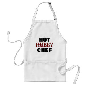 Delantal Funny Chef Hot Hubby, hombres asando Apron