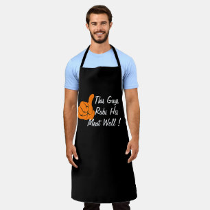 Delantal Funny Chef Negro Personalizado Hombres Sexuales Pu