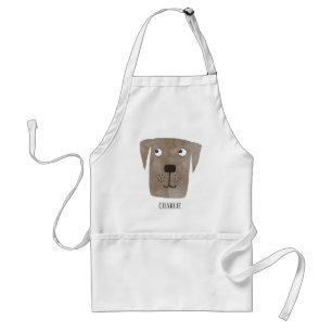 Delantal Funny Chocolate Labrador Recuperador Perro Nombre