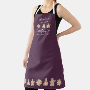 Delantal Funny Cocina Morada Horneada Crew Abuela Baking
