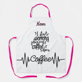 Delantal Funny Coffee Apron Personalizado Para Mamá