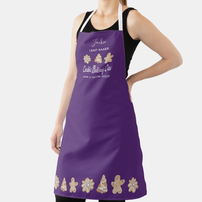 Delantal Funny Cookie Baking Crew Monogram Baking Apron (in situ)