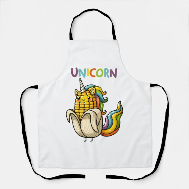 Delantal Funny Corn Unicorn (Anverso)