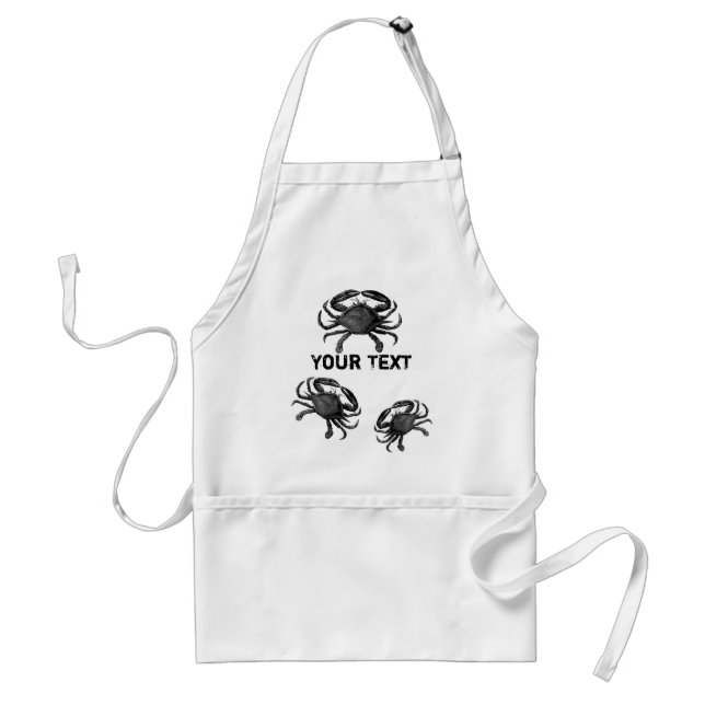 Delantal Funny Crab Template Seafood Apron (Frente)