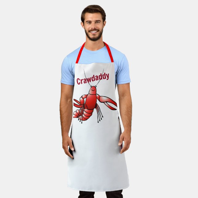 Delantal Funny CrawDaddy Red Crayfish (Gastado)