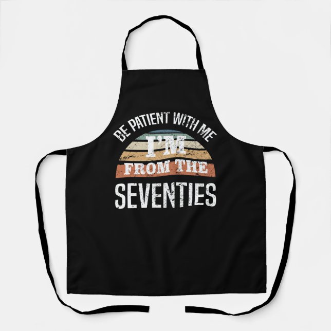 Delantal Funny cumpleaños número 50 de los 70 (Anverso)