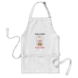 Delantal Funny Custom Name Pizza and Beer Grilling Apron