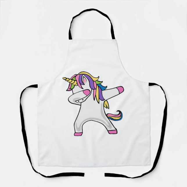 Delantal Funny Dabbing Unicorn (Anverso)