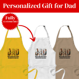 Delantal Funny Dad Apron – BBQ Master & Dad Joke Champion