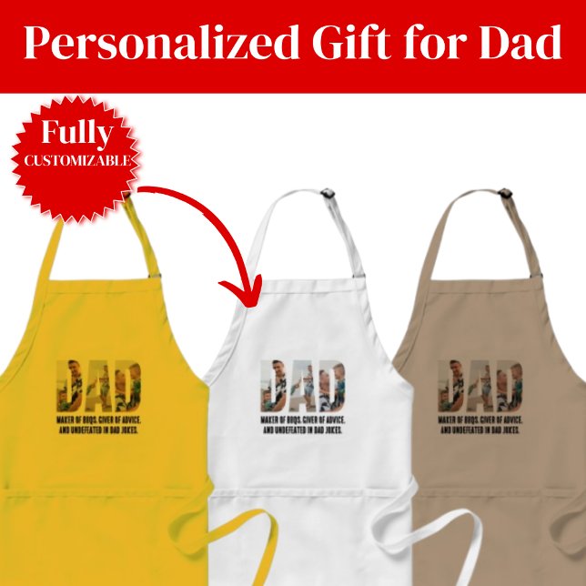 Delantal Funny Dad Apron – BBQ Master & Dad Joke Champion (Funny Dad Apron – BBQ Master & Dad Joke Champion)