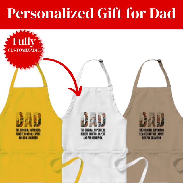 Delantal Funny Dad Apron – Superhero & Pun Champion (Funny Dad Apron – Superhero & Pun Champion)