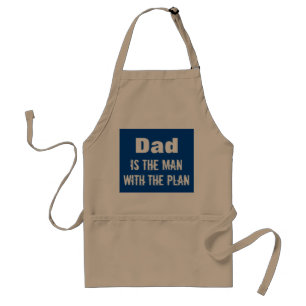 Delantal Funny Dad Man Plan Typography Grilling Apron