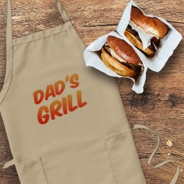 Delantal Funny Dad's Grill Backyard Fiesta de barbacoa Mens