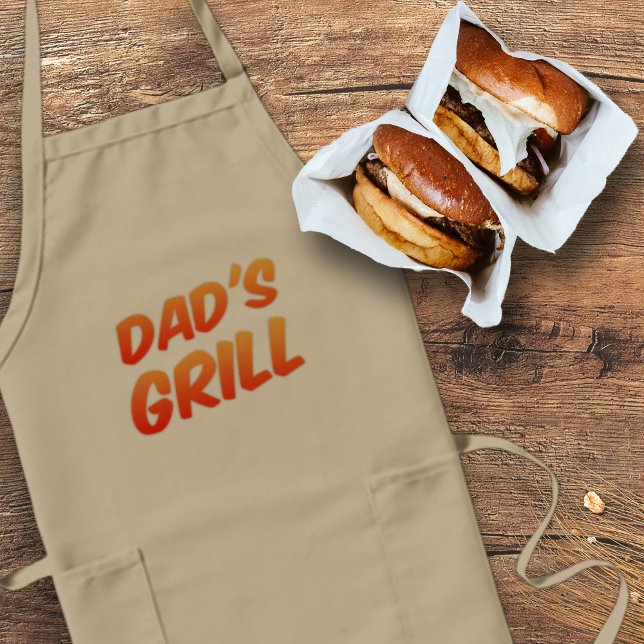 Delantal Funny Dad's Grill Backyard Fiesta de barbacoa Mens (Dad's Grill - he's having a bbq and he is grilling - come on down!)