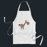 Delantal Funny Derpy Horse Silly Brown Stallion<br><div class="desc">Keep your clothes clean while showing off your sense of humor with this funny horse apron. This durable kitchen apron features a silly brown stallion cartoon that is perfect for summer barbecues, baking at home, or even grooming at the barn. A wonderful gift for horse lovers who enjoy cooking or...</div>