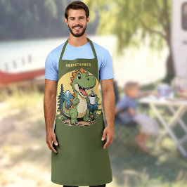 Delantal Funny Dinosaur Camping Chef al aire libre Personal