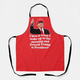 Delantal Funny Donald Trump me encanta el 47° presidente
