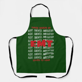 Delantal Funny EMT Alert Personalizado CNA/LPN/MD/PA/RN/RT/