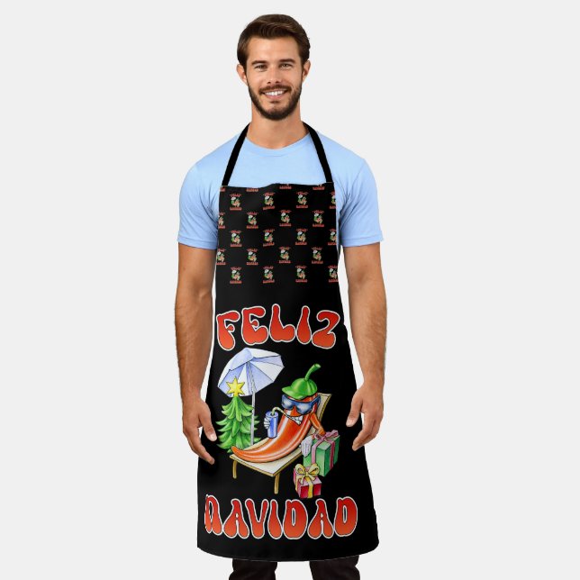 Delantal Funny Feliz Navidad Navidad Chili (Gastado)