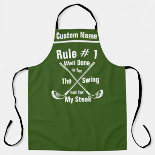 Delantal Funny Golf Rules Apron - Regalo de cocina personal