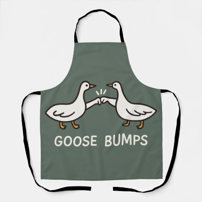 Delantal Funny Goose Bump Personalizado | Fist Bump Geese A (Anverso)