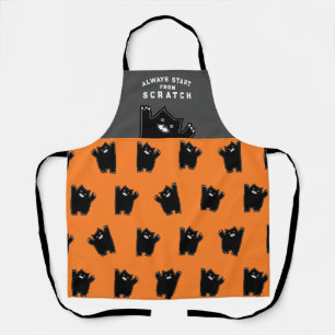 Delantal Funny Halloween Black Cat Apron