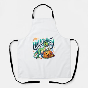 Delantal Funny Halloween Calabaza Dinosaurio Cat Moon Spook