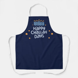 Delantal Funny Happy Challah Days Hanukkah Blue Apron